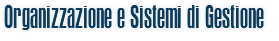 Organizzazione e Sistemi di Gestione